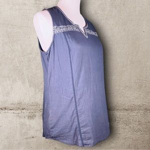 Kuhl Katrin Sleeveless Embroidered High Low Tank Top